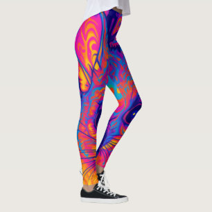Leggings possum australien à queue touffue psychédélique