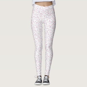 Leggings Pots de pois rose et violet doux au Berry