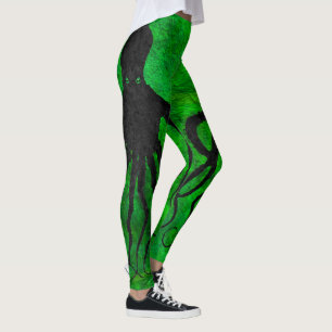 Leggings Poulpe 10 sur le vert - guêtres