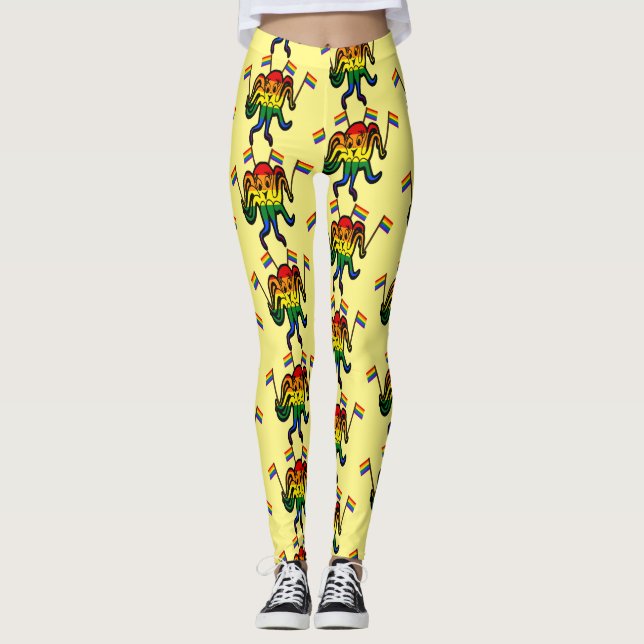 Leggings poulpe gay pride lesbienne (Devant)
