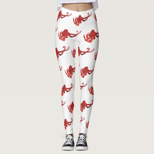 Leggings poulpe rouge (Devant)