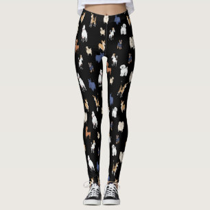 Leggings pour chiens de caricature
