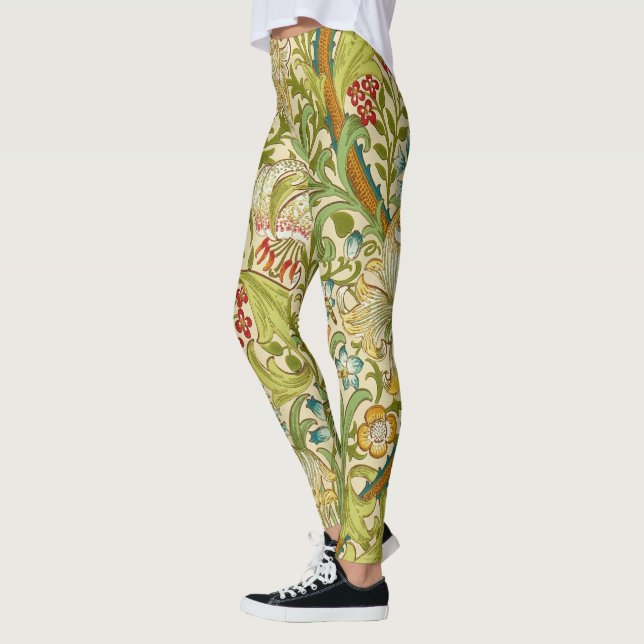 Leggings Pre-Raphaelite d'or de cru de lis de William (Gauche)