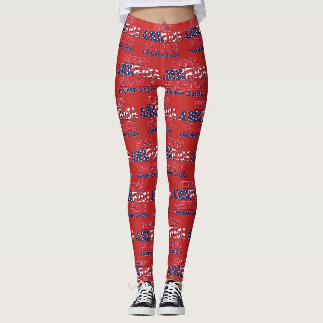 Leggings Président Trump - Gardez l'Amérique grande 2020 (Devant)