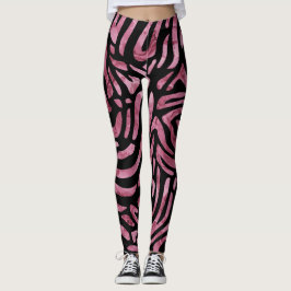 Leggings Presses Zebra Rose Dusty