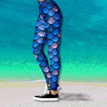 Pretty Blue Mermaid Fish Scales