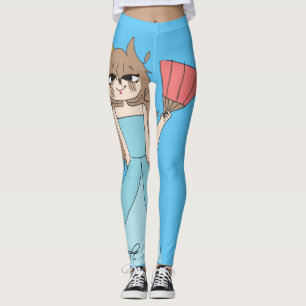 Leggings Princesse avec dessin mignon de ventilateur