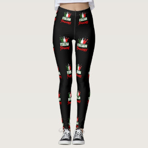 Leggings Princesse italienne Italie Drapeau Couronne