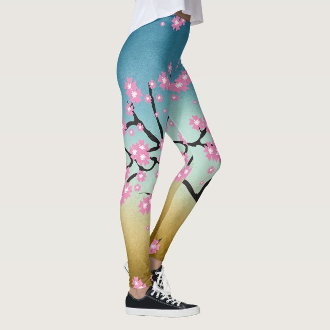 Leggings Printemps Fleur de cerise gaie (Droite)