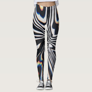 Leggings Prisme de ligne déformée Glitch