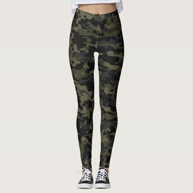 Leggings Pro guêtres vertes de Camo (Devant)