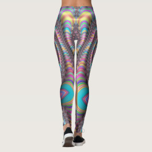 Leggings Psychédélique arc-en-ciel Unicorne Nautilus 3D fra