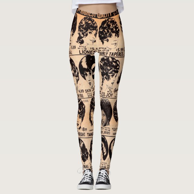 Leggings publicité pour perruques au début des années 1970 (Devant)
