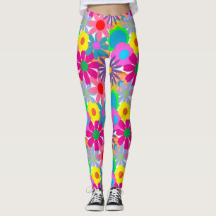 Leggings Puissance des fleurs des années 1970