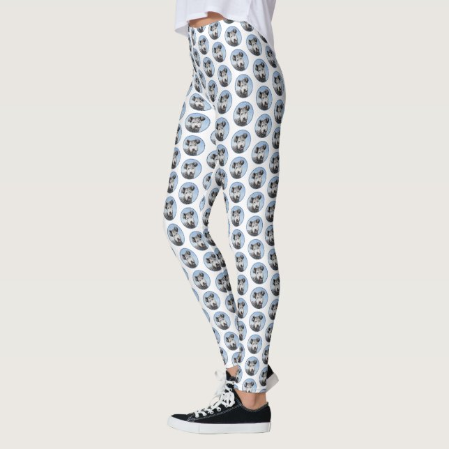 Leggings Pumi Peinture - Cute Original Chien Art (Gauche)