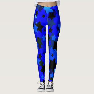 Leggings Punk rock star Blue