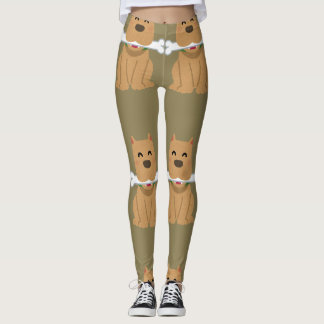 Leggings Puppy and Bone Pattern
