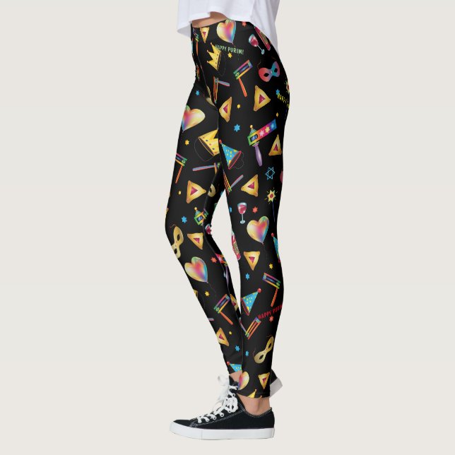 Leggings Purim Festival Kids Party Clown Carnaval mignon (Gauche)