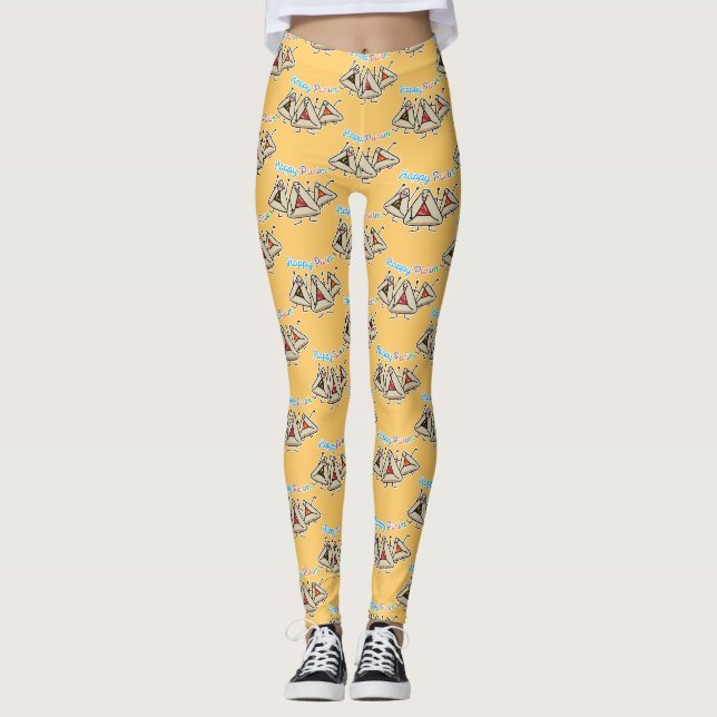 Leggings Purim hamantaschen pâtisserie Sameach Oznei Haman (Devant)