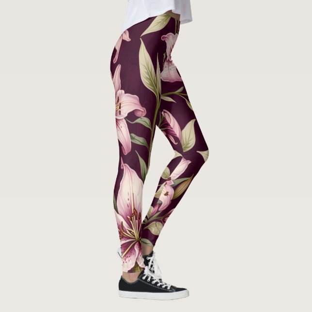 Leggings Purple Floral (Droite)