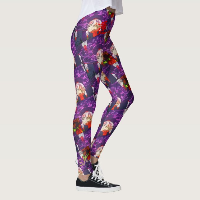 LEGGINGS PURPLE GORGEANT ET BONNE CHANCE ROUGE (Droite)