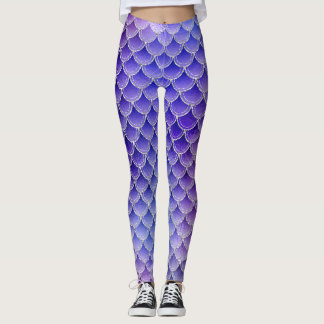 Leggings Purple mermaid glow