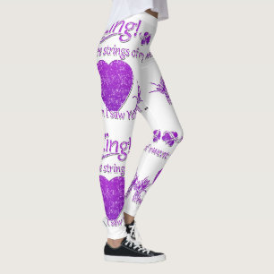 Leggings Purple Zing Est Allé Dans Mon Coeur Quand Je
