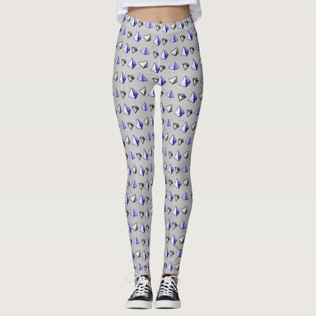 Leggings Pyramides Motif Géométrie Math Enseignant (Devant)