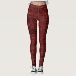 Leggings Quadrados pequenos vermelhos sobrepostos empapados