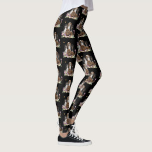Leggings Quatre Espagnols Cavalier Roi Charles en Fleurs