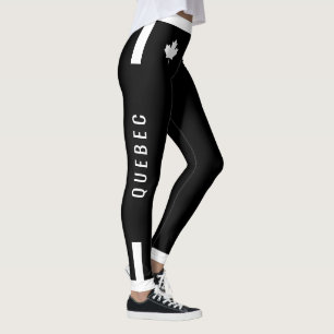 Leggings QuÉBEC Abrite l'érable canadien en rouge (croût