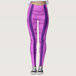 Leggings Quelque Chose De Plus Confortable Bandes Violettes