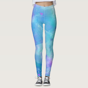 Leggings Queue de sirène aquarelle Fantaisie Océan Enchanté
