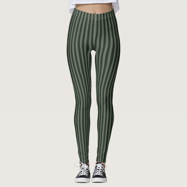 Leggings Raffiné Monochrome Verticale Bandes Minces Vertica (Devant)