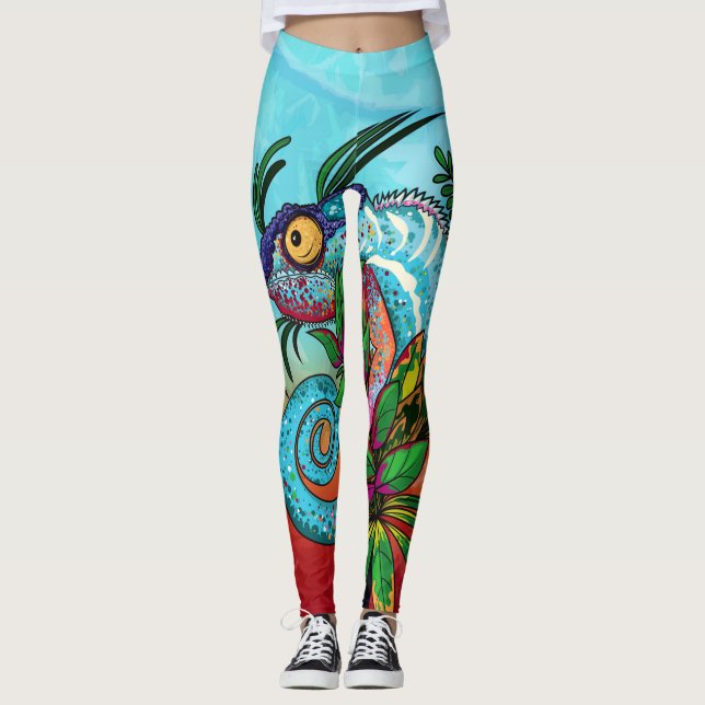 Leggings Rainbow Chameleon (Devant)