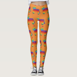 Leggings Rainbow Donkey Pinata Fête d'anniversaire Imprimer