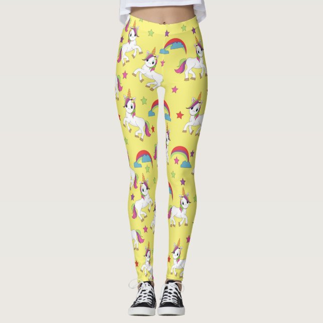 Leggings Rainbow Unicorn Party (Devant)