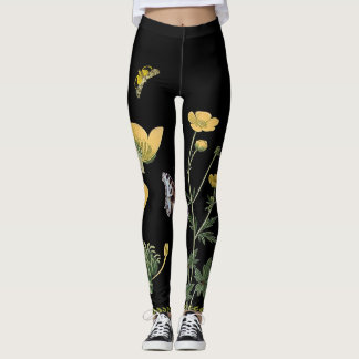 Leggings Ranunculus sur les guêtres noires