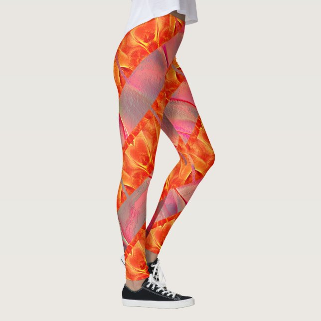 Leggings Rapport bizarre ton satiné, peaux mandarines (Droite)