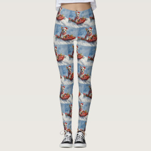 Leggings Rat Terrier Chien dans la corniche Laissez-le neig