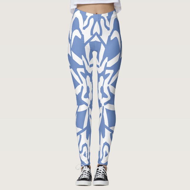 Leggings "Ratti_Creative_Arts", blau-weiß (Vorderseite)
