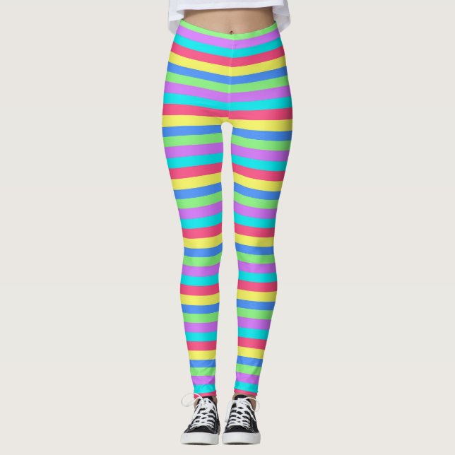 Leggings rayés colorés (Devant)