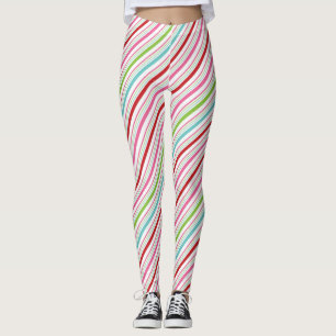 Leggings Rayure de sucrerie joyeuse et lumineuse