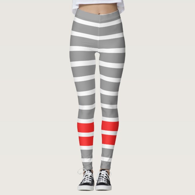 Leggings Rayure grise (Devant)