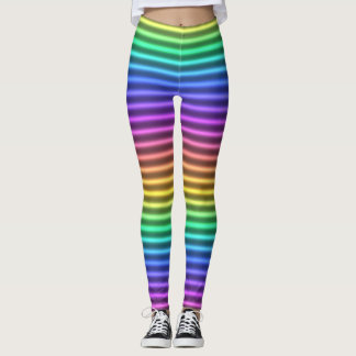 Leggings rayure nostalgique d'arcade :