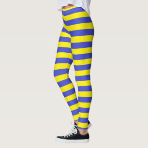 Leggings Rayures bleues et jaunes