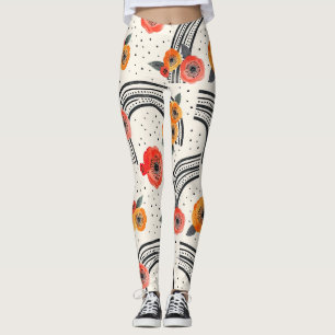 Leggings Rayures de tranche de citron bold (2)