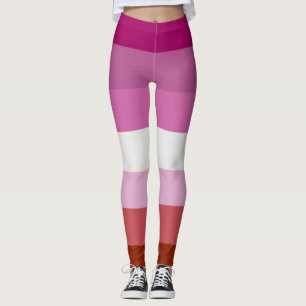 Leggings Rayures du drapeau de fierté lesbienne