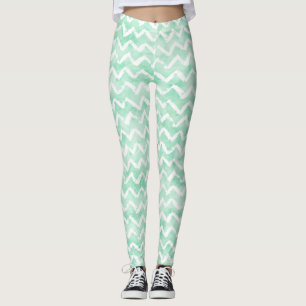 Leggings Rayures en bon état chics de Chevron d'aquarelle