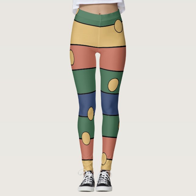 Leggings rayures et points (Devant)